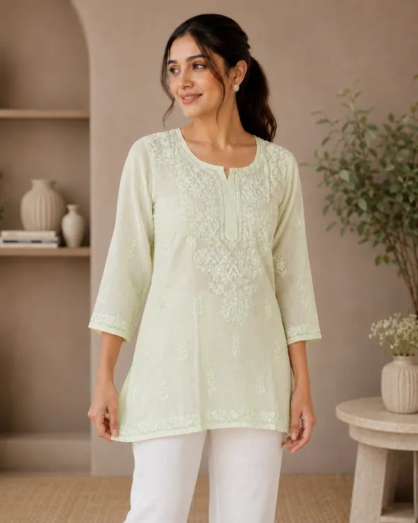 Mint_Green_Embroidered_Straight_Kurta_For_Women