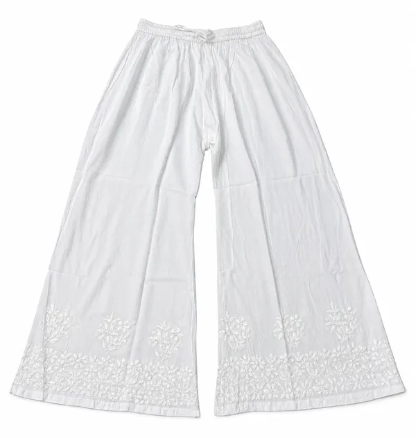 Women's_Plus_Size_White_Hand_Chikankari_Embroidered_Wide-Leg_Palazzo_Pants