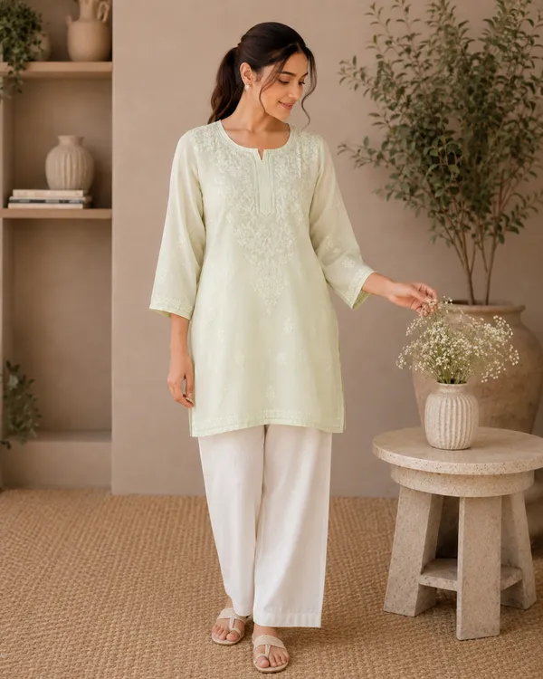 Mint_Green_Embroidered_Straight_Kurta_For_Women