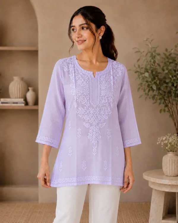 Lavender_Cotton_Embroidered_Straight_Kurta_For_Women