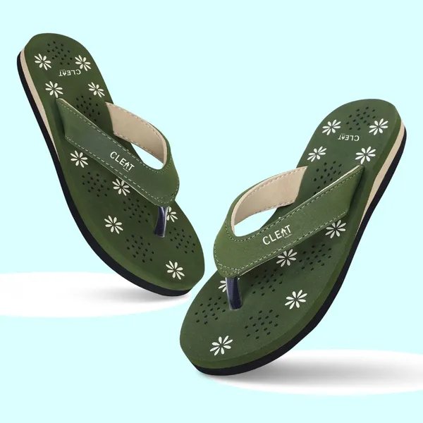 Cleat_Women�S_Comfortable_Breathable_Soft_Pu_Slippers_Stylish_Lightweight_Daily_Wear_Flats_For_Ladies_Durable_Non_Slip_Casual_Footwear_For_Home_&_Outdoor_Use