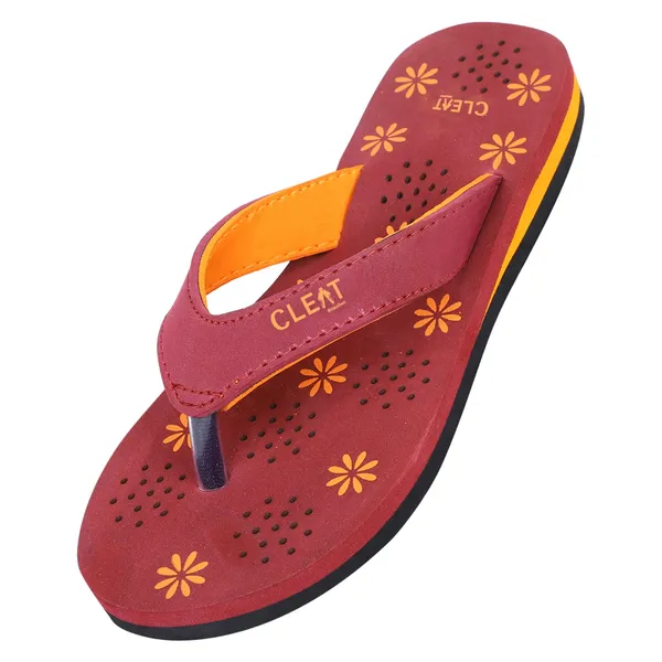 Cleat_Women�S_Comfortable_Breathable_Soft_Pu_Slippers_Stylish_Lightweight_Daily_Wear_Flats_For_Ladies_Durable_Non_Slip_Casual_Footwear_For_Home_&_Outdoor_Use