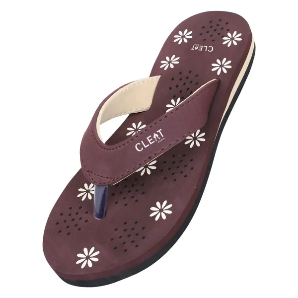 Cleat_Women�S_Comfortable_Breathable_Soft_Pu_Slippers_Stylish_Lightweight_Daily_Wear_Flats_For_Ladies_Durable_Non_Slip_Casual_Footwear_For_Home_&_Outdoor_Use
