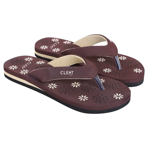 Cleat_Women�S_Comfortable_Breathable_Soft_Pu_Slippers_Stylish_Lightweight_Daily_Wear_Flats_For_Ladies_Durable_Non_Slip_Casual_Footwear_For_Home_&_Outdoor_Use