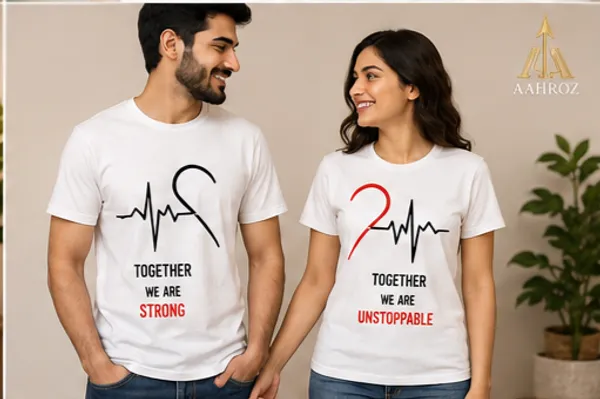 White_Cotton_Printed_Couple_T-Shirts_For_Men_And_Women