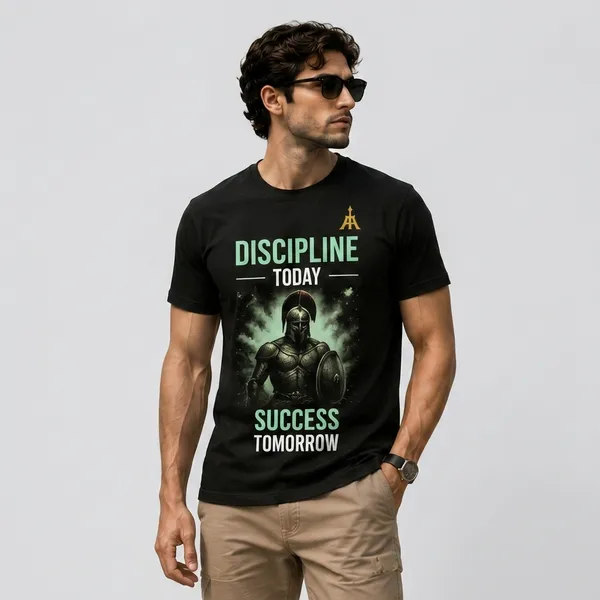 Black_Cotton_Regular_Fit_Warrior_Print_T-Shirt_For_Men