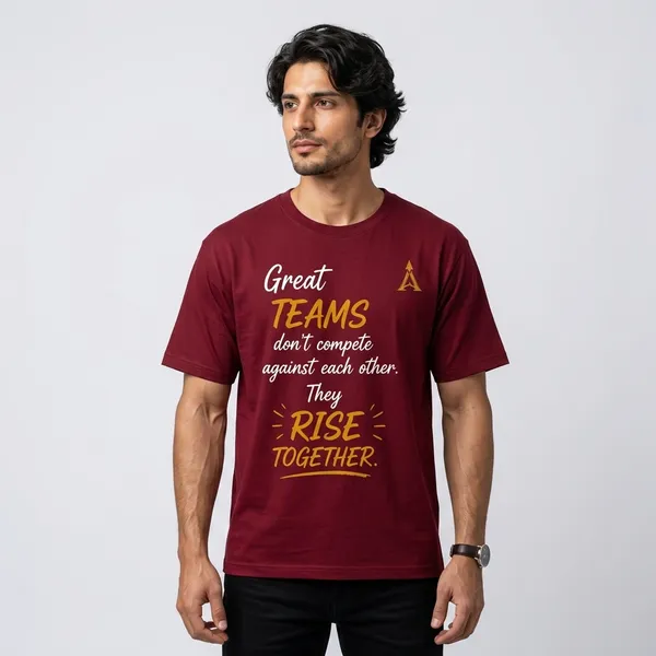 Maroon_Cotton_Round_Neck_Printed_T-Shirt_For_Men