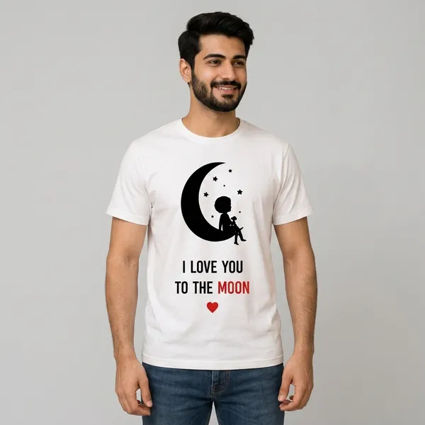 White_Cotton_Printed_Couple_T-Shirt_For_Unisex