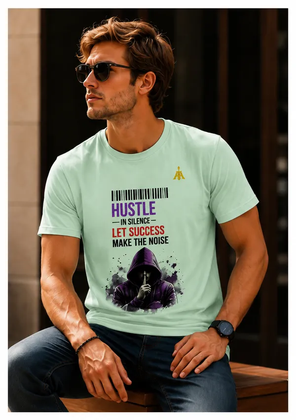 Sea_Green_Cotton_Printed_Crew_Neck_T-Shirt_For_Men