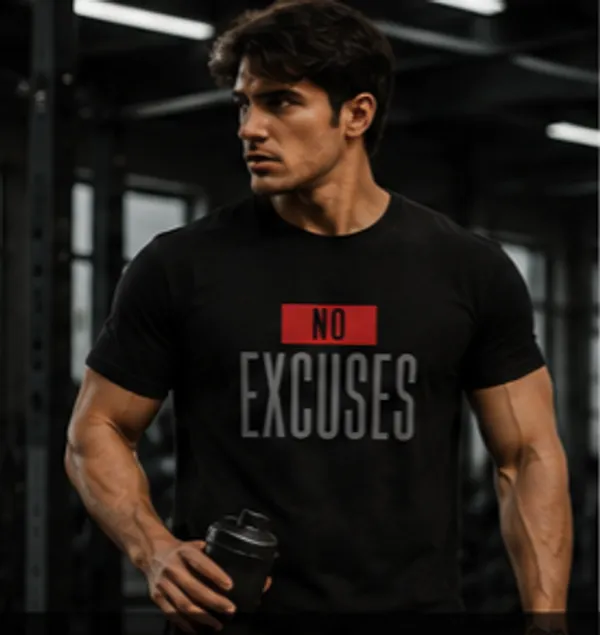 Black_Cotton_Round_Neck_Slogan_Print_T-Shirt_For_Men