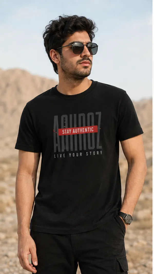 Black_Cotton_Round_Neck_Graphic_Print_T-Shirt_For_Men