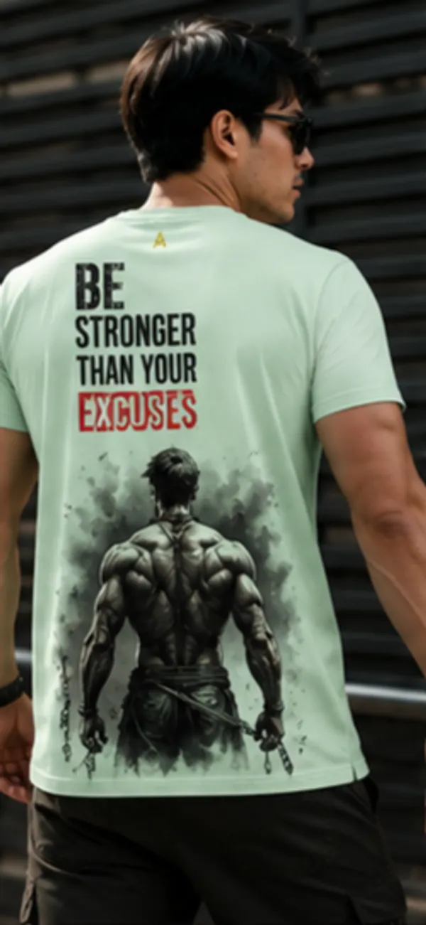 Sea_Green_Cotton_Printed_Round_Neck_T-Shirt_For_Men