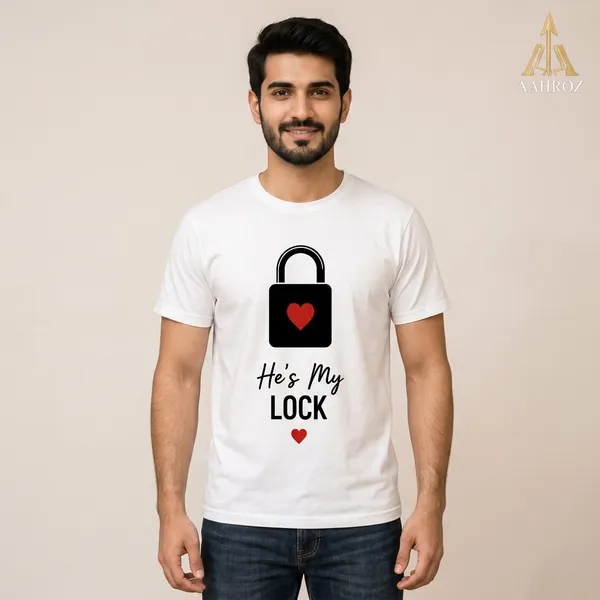 White_Cotton_Printed_Couple_T-Shirt_Pack_Of_2