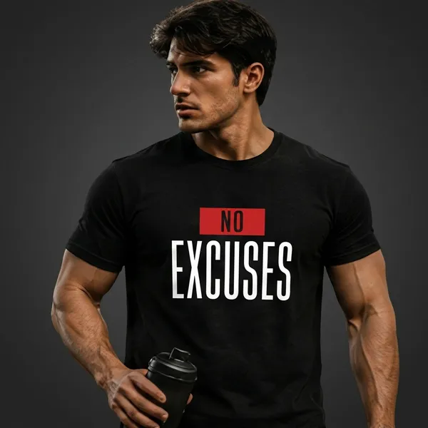 Black_Cotton_Round_Neck_Slogan_Print_T-Shirt_For_Men