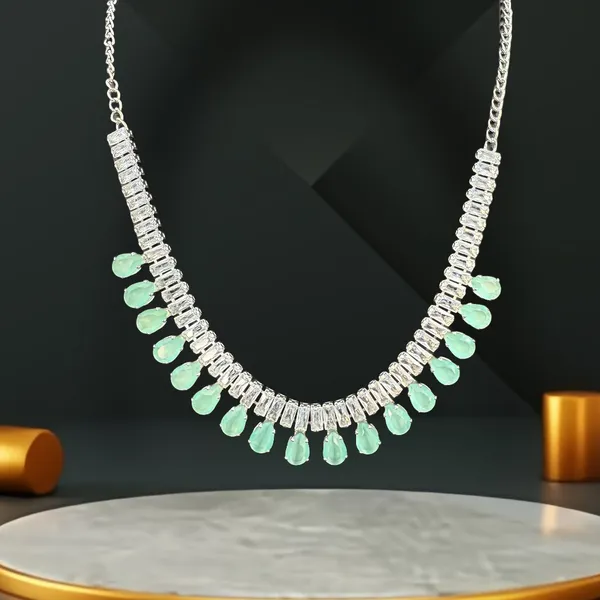 Gracelite_Aura_Neckless_With_Ocean_Green_Stone_Drops