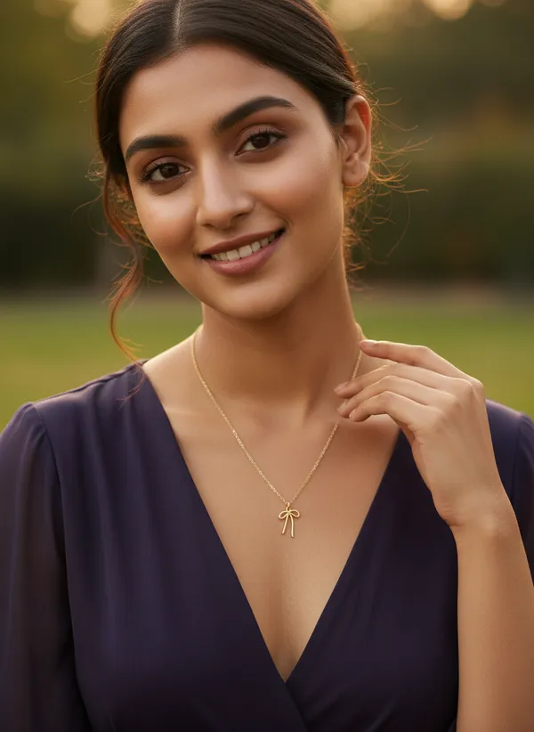 Gold_Bow_Pendant_With_Chain