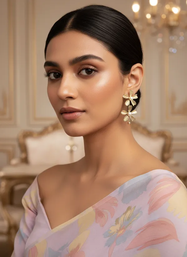 Flower_Of_Eaden_Drop_Earrings_Black_Gold