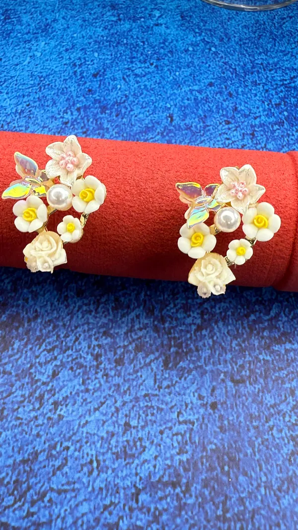 Floral_Bouquet_Earrings_Yellow