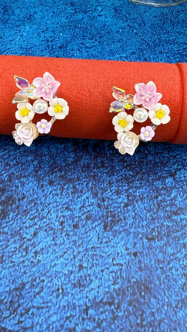Floral_Bouquet_Earrings_Purple