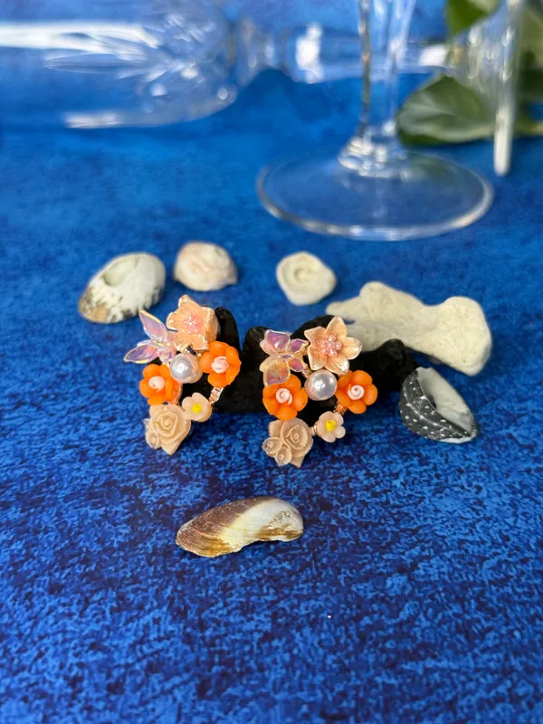 Floral_Bouquet_Earrings_Orange