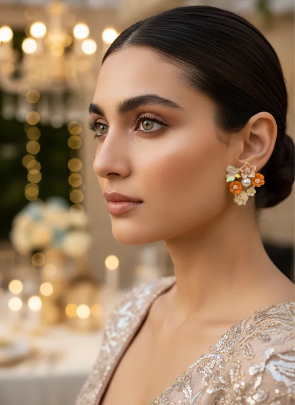 Floral_Bouquet_Earrings_Orange