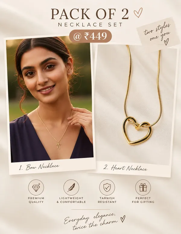 Bow_Necklace_and_Heart_necklace_pack_of_2