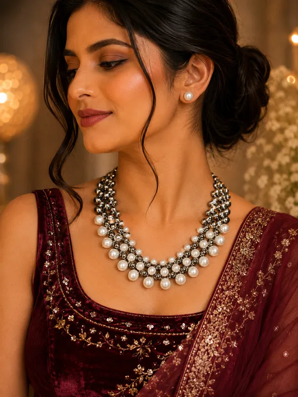 Pearl_Eleagance_Neclace_Set_-_black