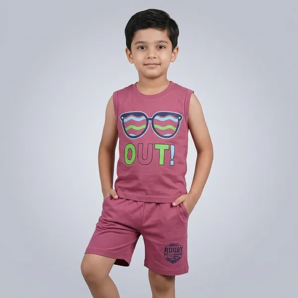 Maroon_Cotton_Sleeveless_Graphic_T-Shirt_And_Shorts_For_Boys_And_White_And_Navy_Blue_Cotton_Sleeveless_T-Shirt_And_Shorts_For_Boys