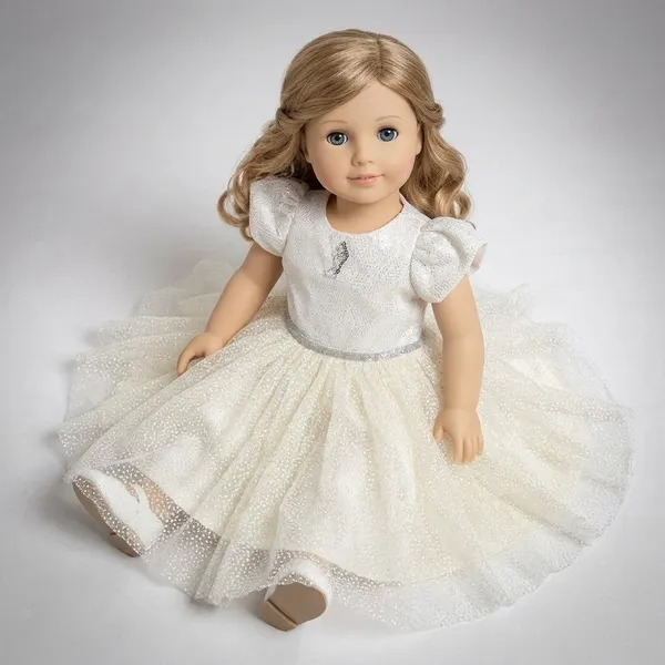 White_Sparkle_Party_Dress_Doll_With_Blonde_Hair