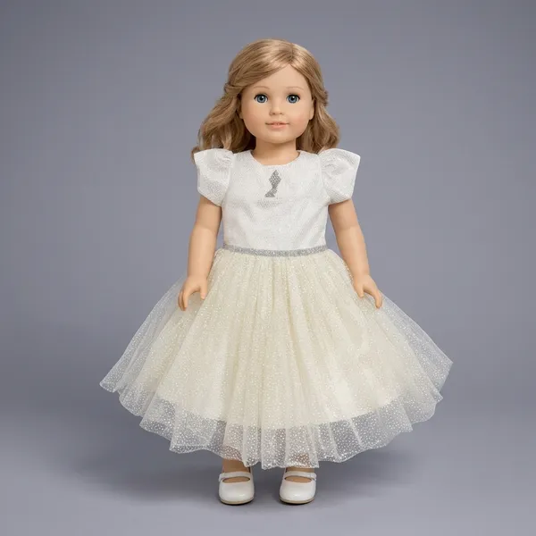 White_Sparkle_Party_Dress_Doll_With_Blonde_Hair