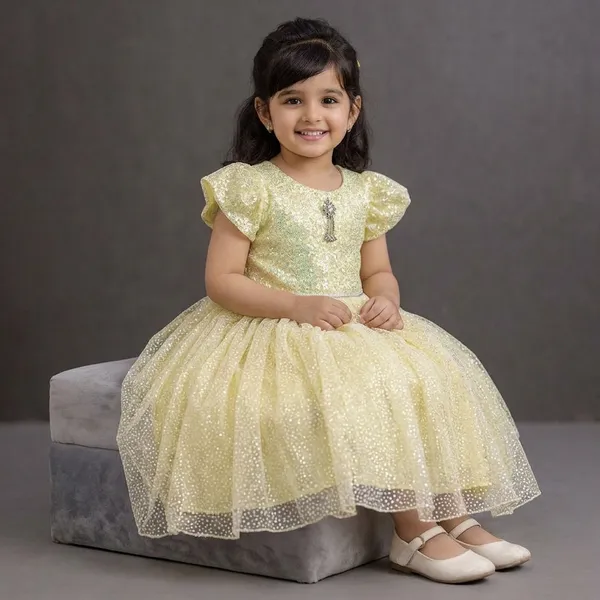 Yellow_Shimmer_Net_Flared_Party_Frock_For_Girls