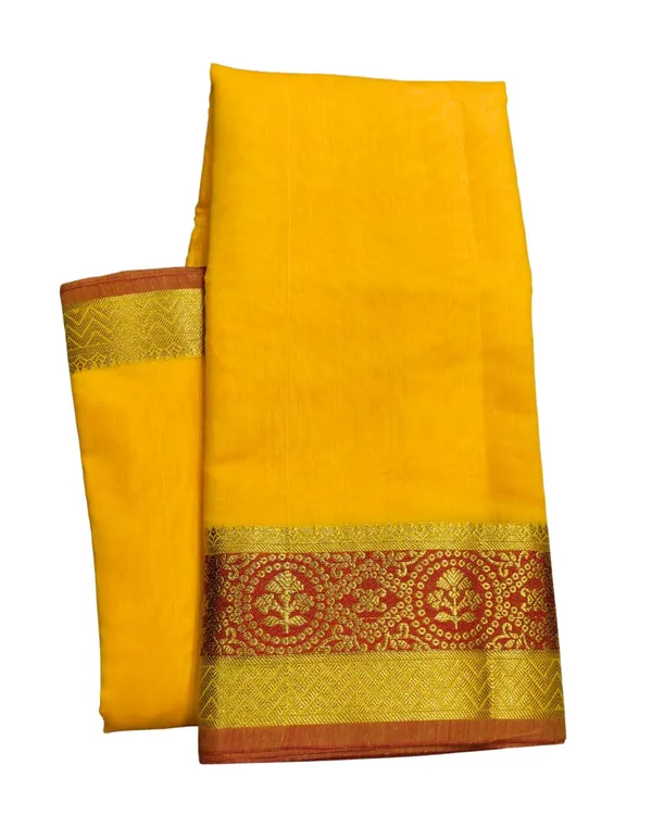 Yellow_Cotton_Saree_For_Women