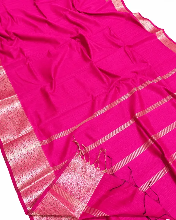Magenta_Spun_Cotton_Saree_For_Women