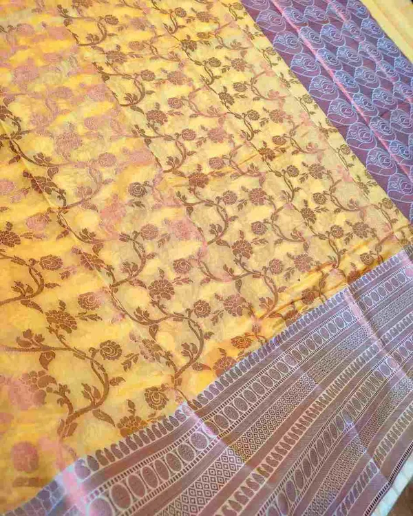 Yellow_Banarasi_Silk_Saree_For_Women