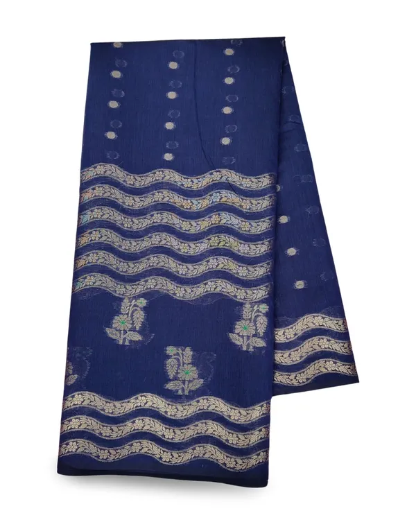 Blue_Reliance_Acrylic_Saree_For_Women