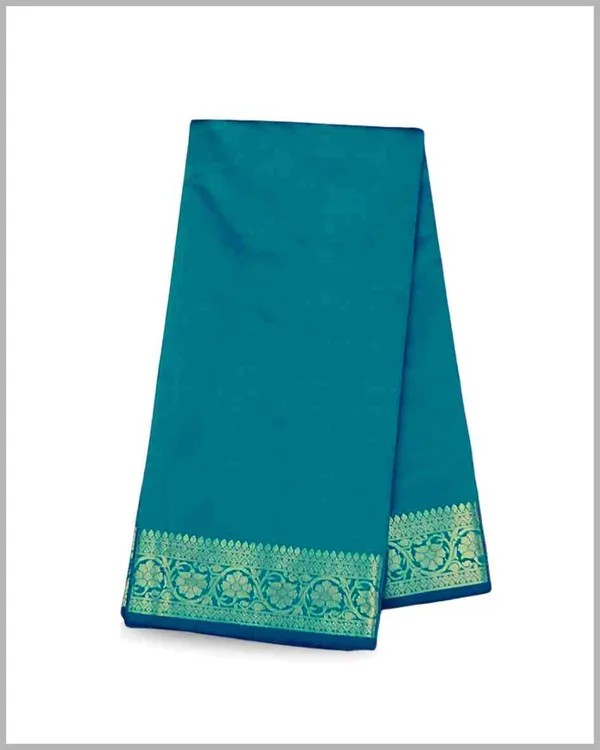 Turquoise_Soft_Silk_Saree_For_Women