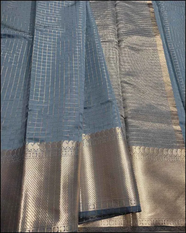 Grey_Banarasi_Soft_Silk_Saree_For_Women