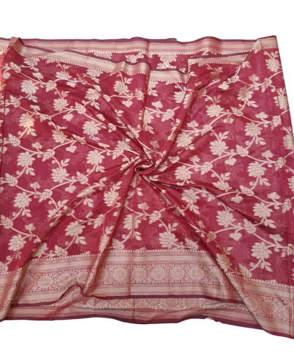 Maroon_Cotton_Saree_For_Women
