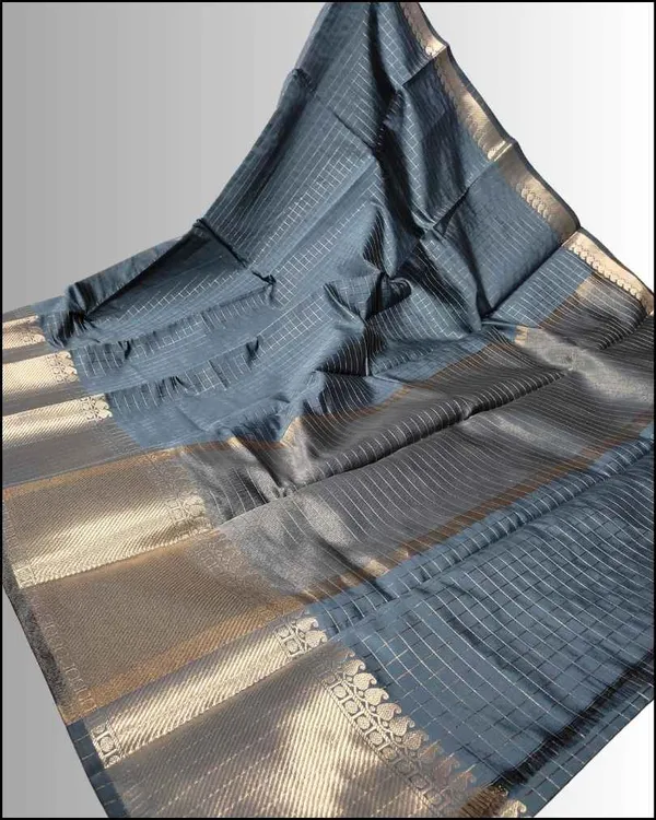 Grey_Banarasi_Soft_Silk_Saree_For_Women