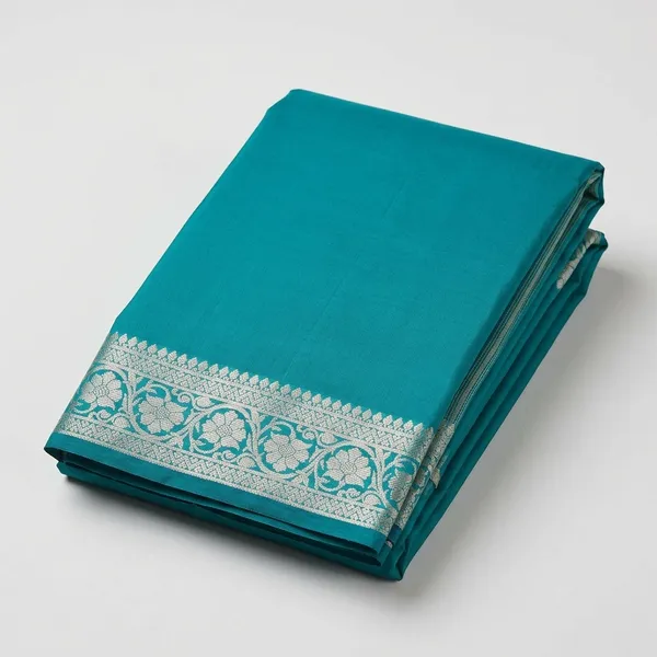 Turquoise_Soft_Silk_Saree_For_Women