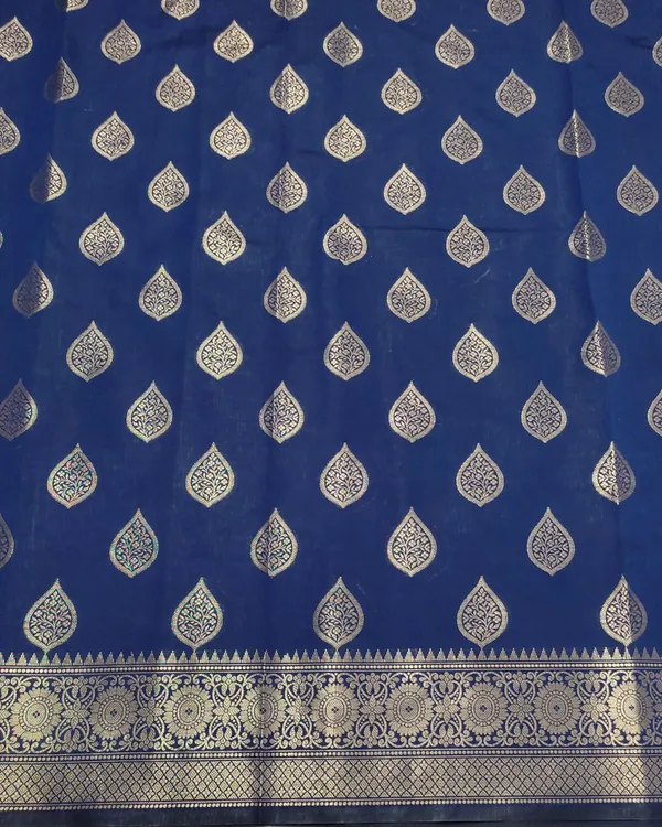 Blue_Banarasi_Soft_Silk_Saree_For_Women