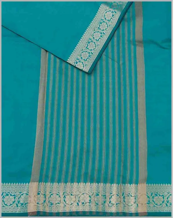 Turquoise_Soft_Silk_Saree_For_Women