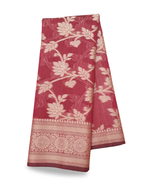 Maroon_Cotton_Saree_For_Women