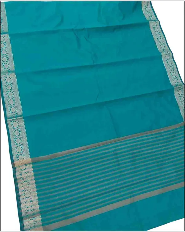 Turquoise_Soft_Silk_Saree_For_Women