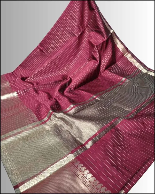 Maroon_Soft_Silk_Saree_For_Women