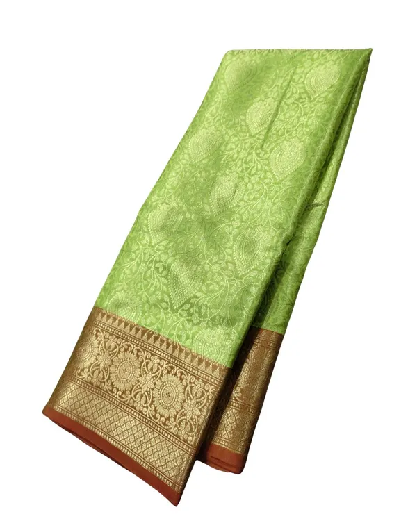 Green_Banarasi_Soft_Silk_Saree_For_Women