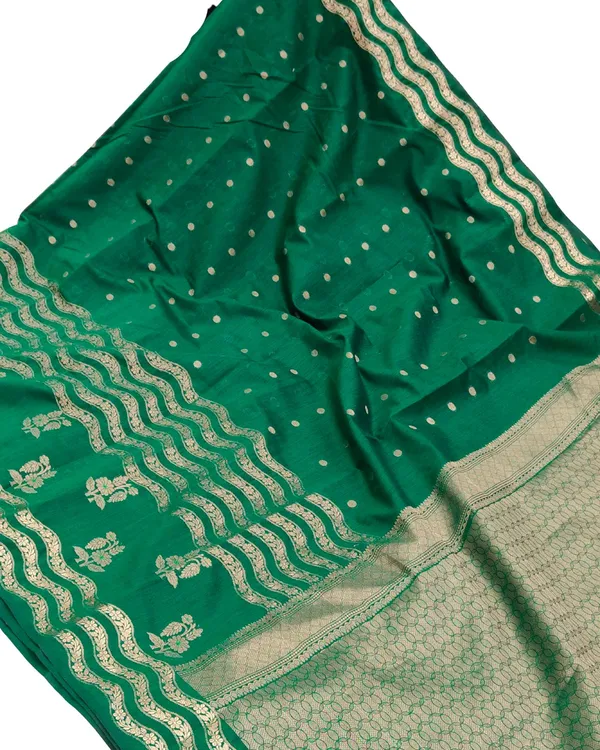 Green_Reliance_Acrylic_Saree_For_Women
