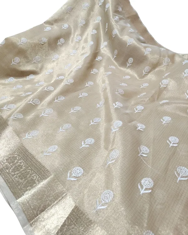 Beige_Tissue_Saree_For_Women