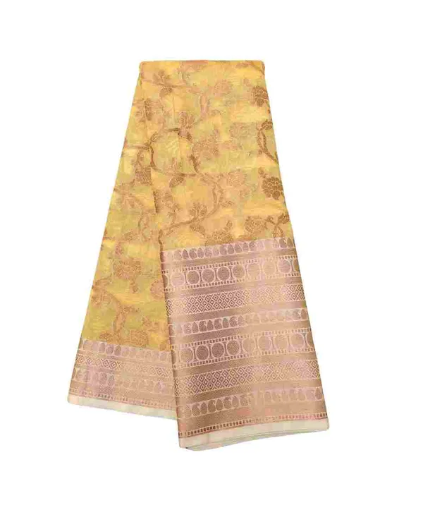 Yellow_Banarasi_Silk_Saree_For_Women