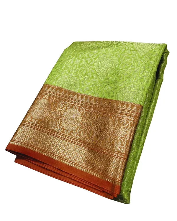 Green_Banarasi_Soft_Silk_Saree_For_Women
